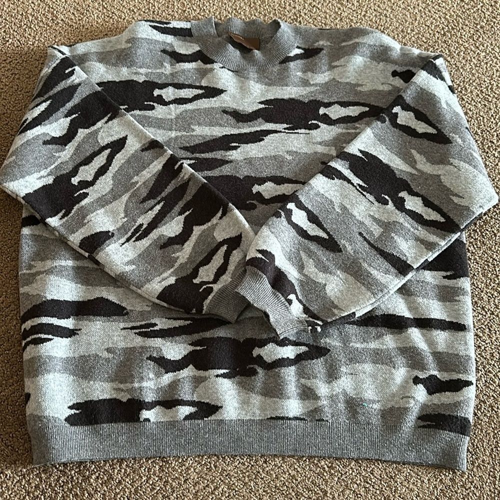 Karisma Grey & Black Camouflage Sweater